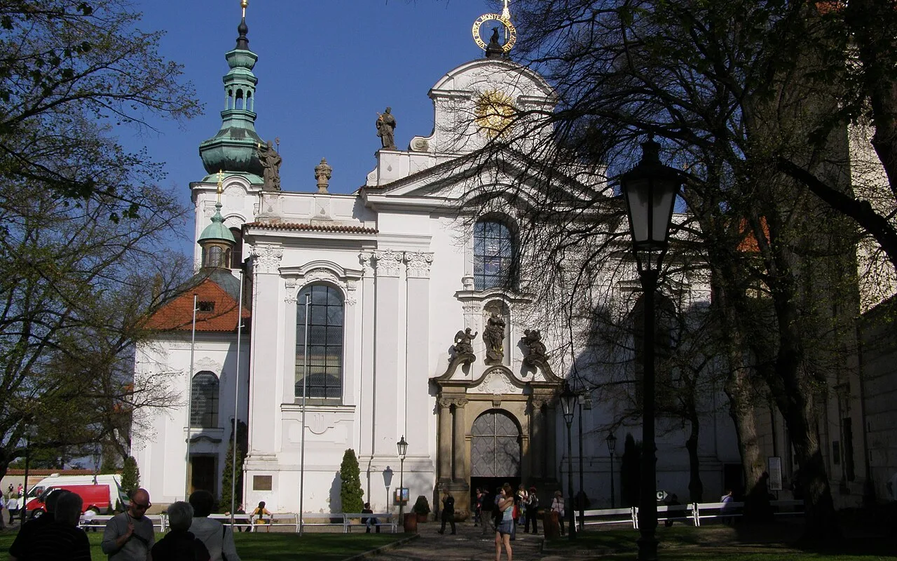 The Basilica of the Assumption of Our Lady at Strahov Monastery, seen from the courtyard